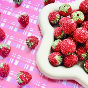 Rhinestone Clay Strawberry Beads - Image 3