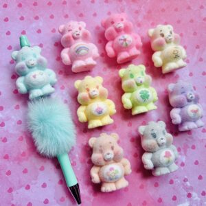 Love Bear Fuzzy Character Bead 1pc