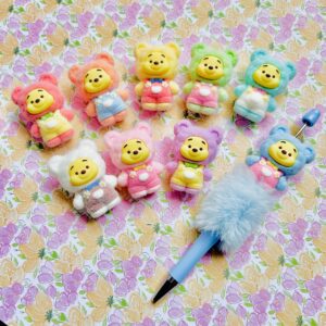 Honey Bear Fuzzy Character Bead 1pc - Image 2