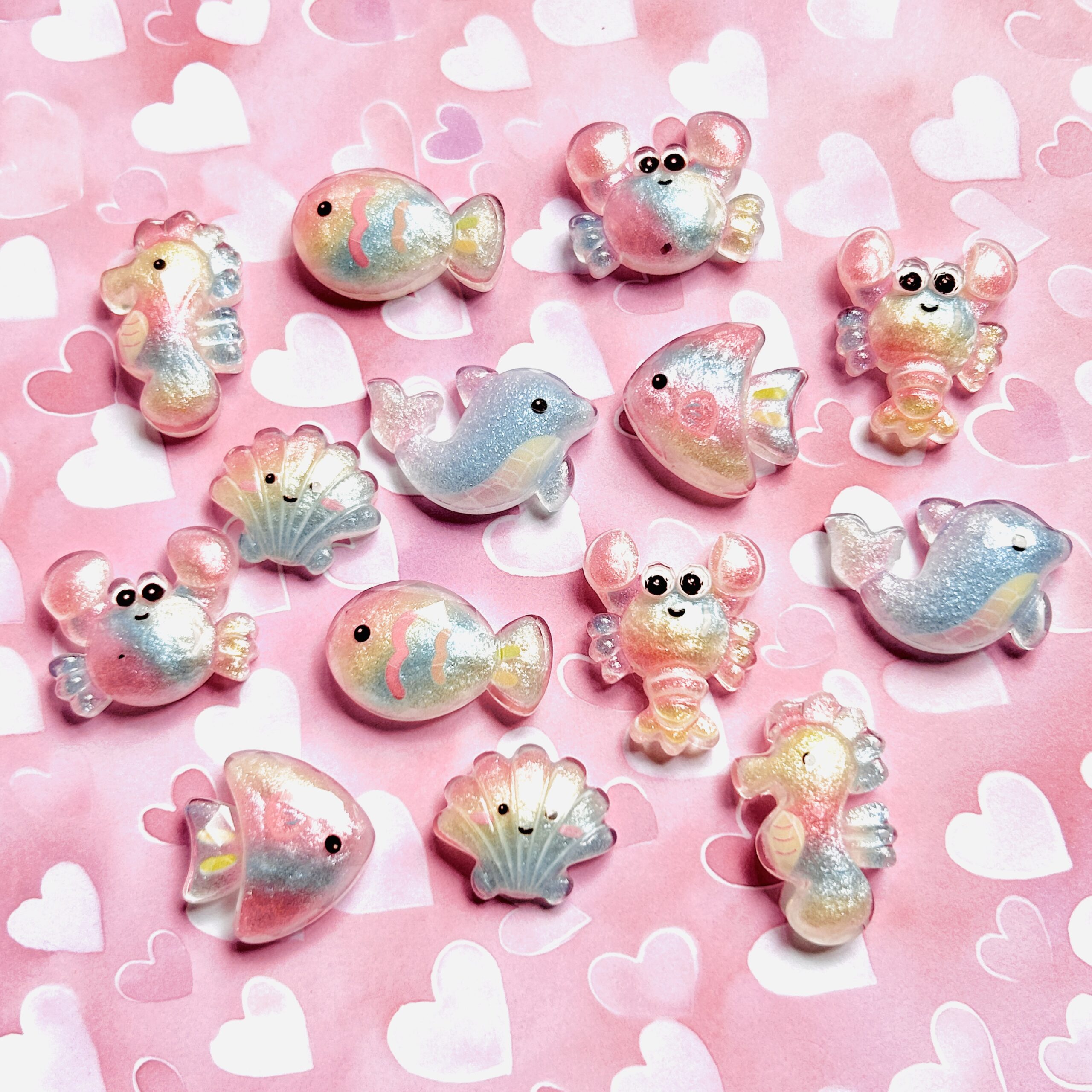 Ocean Flat Back Charms Set 14pcs - Image 2