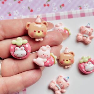 Cutie Flat Back Charms Set 8pc