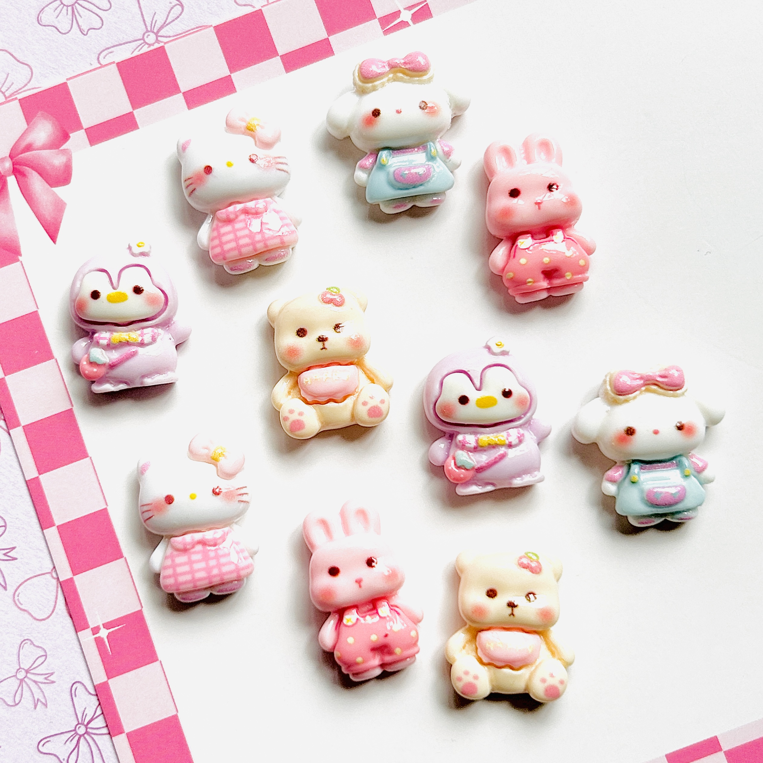 Animal Flat Back Charms Set 10pc - Image 2