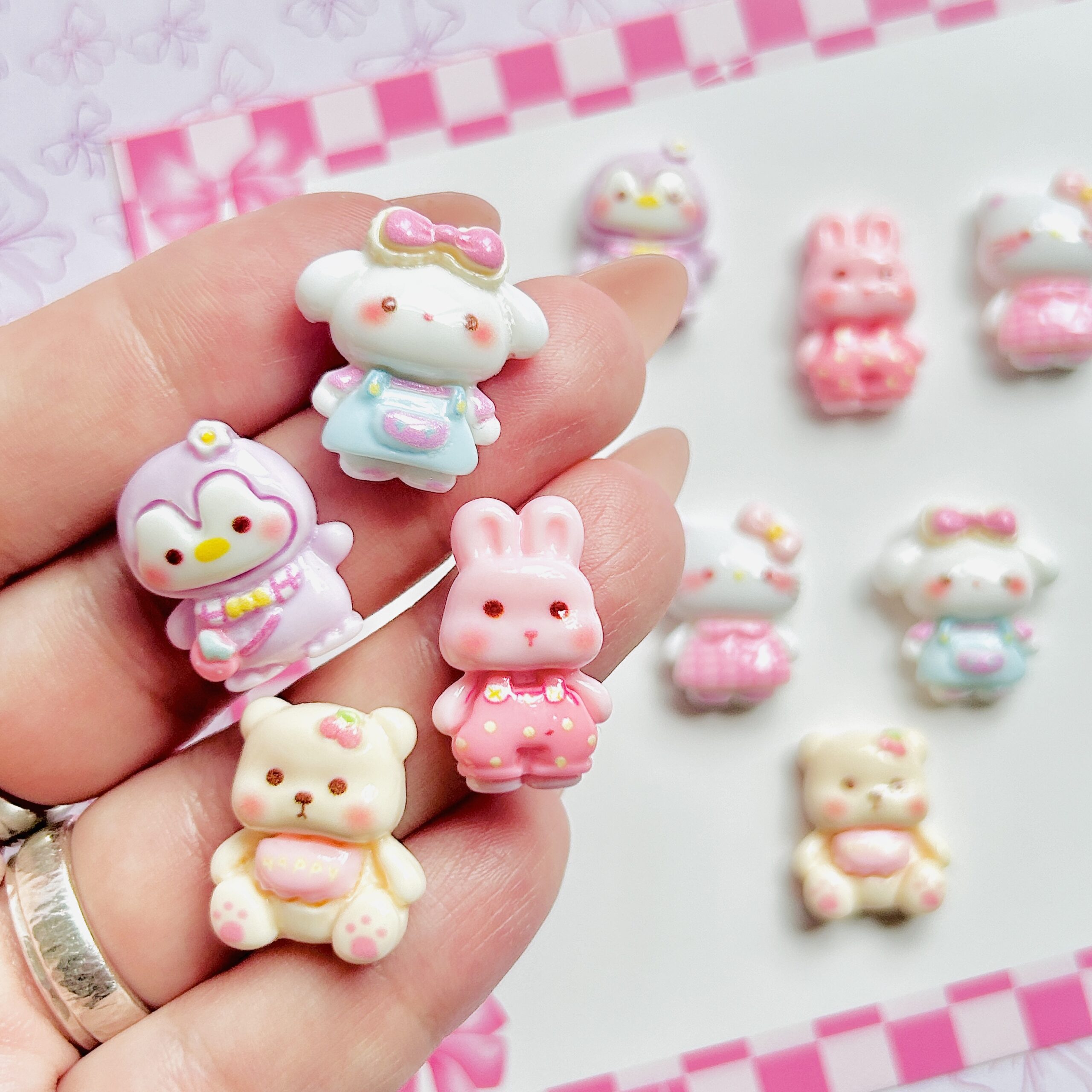 Animal Flat Back Charms Set 10pc - Image 1