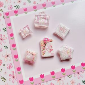 Floral Butterfly Beads Mix 6pc - Image 2