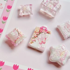 Floral Butterfly Beads Mix 6pc - Image 3