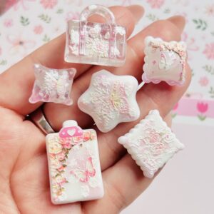 Floral Butterfly Beads Mix 6pc